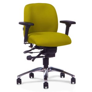 Ergochair Adapt 610 ergonomic chair, upholstered in dark yellow