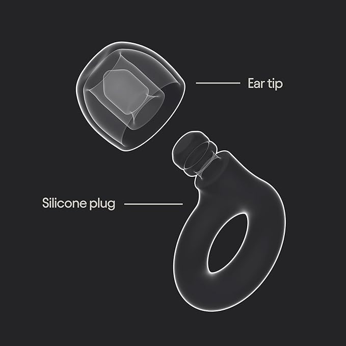 loop quiet 2 graphic showing exploded view of device