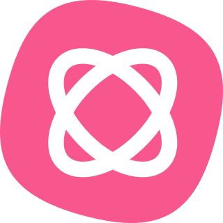 mindmeister logo, magenta rounded square, tilted 20 degrees to the left, with two white ovals inside, overlapping each other at 45 degrees and 315 degrees