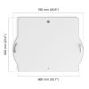 image shows the dimensions of the device. 780mm X 600mm