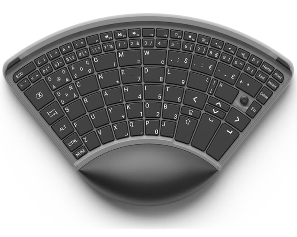 TiPY One-Handed Keyboard from above