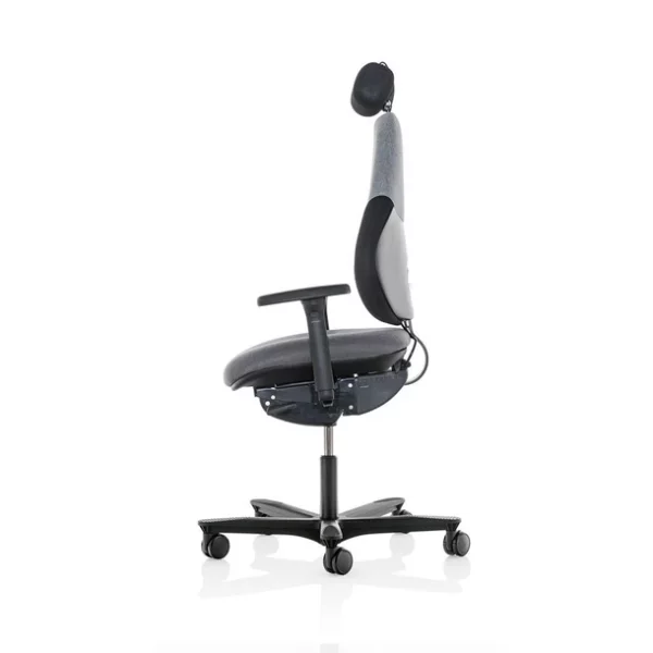Orangebox flo high back ergonomic task chair with headrest, arms with 360 degree rotation - Image 3