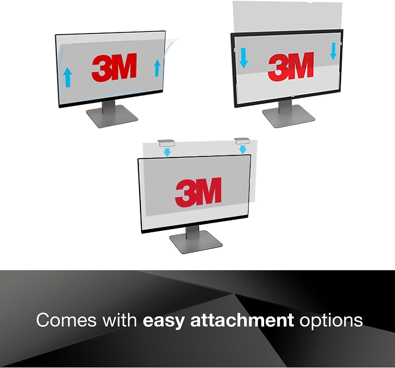 3M Privacy Filter for 24 Inch Full Screen Monitor with COMPLYMagnetic Attach - Image 2