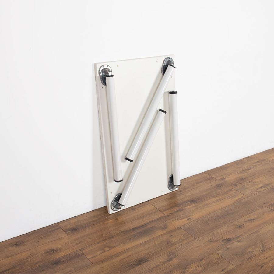 Positiv rectangular home worker desk with foldaway legs, mfc top, white frame - Image 2