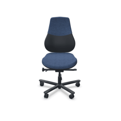 Orangebox flo high back ergonomic task chair, no arms, no headrest