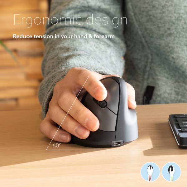 R-Go HE Break Ergonomic Vertical Bluetooth Mouse Small Right - Image 2