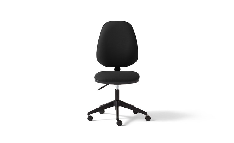Saturn high back task chair, upholstered seat and inner backrest, standard mechanism, no arms