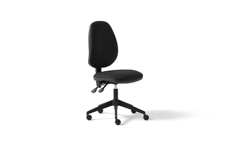 Saturn high back task chair, upholstered seat and inner backrest, standard mechanism, no arms - Image 4