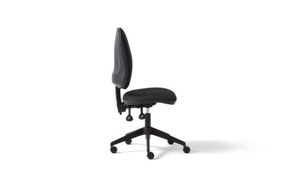 Saturn high back task chair, upholstered seat and inner backrest, standard mechanism, no arms - Image 3