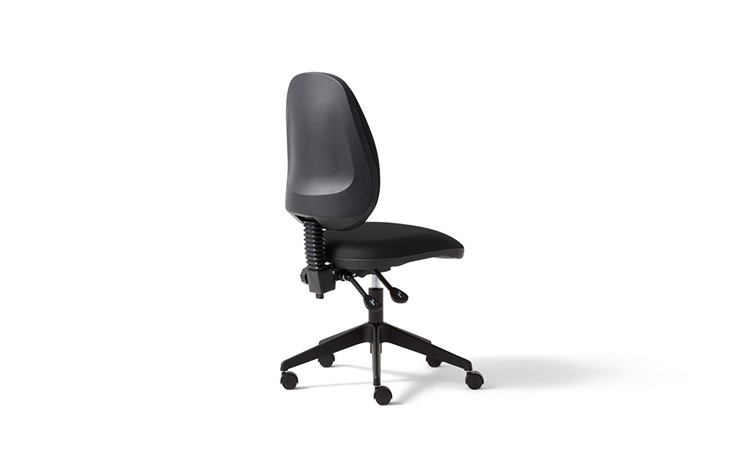Saturn high back task chair, upholstered seat and inner backrest, standard mechanism, no arms - Image 2