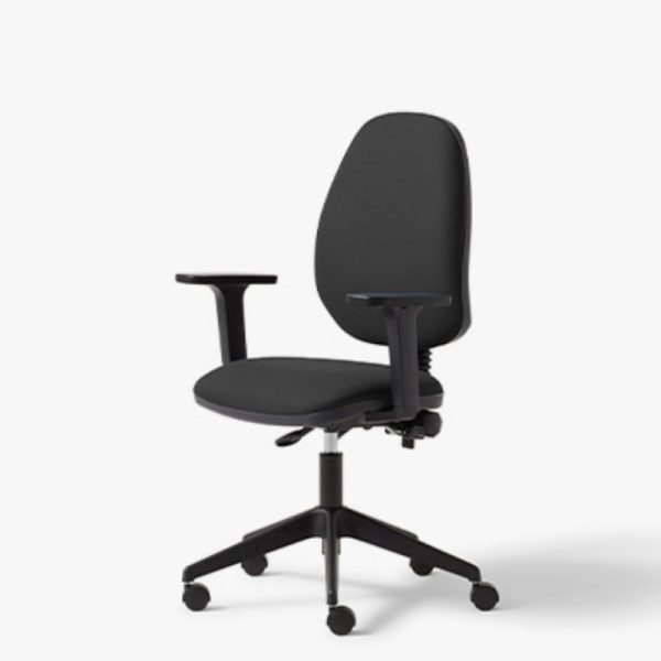Saturn high back task chair, upholstered seat and inner backrest, standard mechanism, HA arms - Image 4