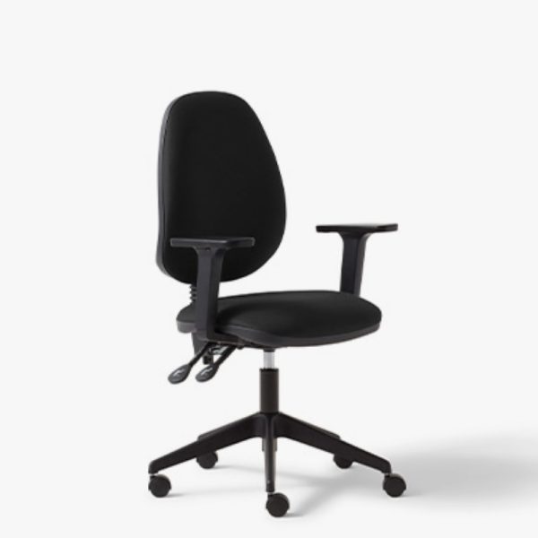 Saturn high back task chair, upholstered seat and inner backrest, standard mechanism, HA arms - Image 2