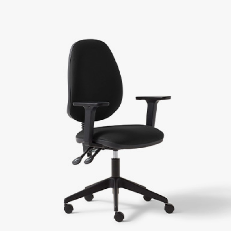 Saturn high back task chair, upholstered seat and inner backrest, standard mechanism, HA arms - Image 2