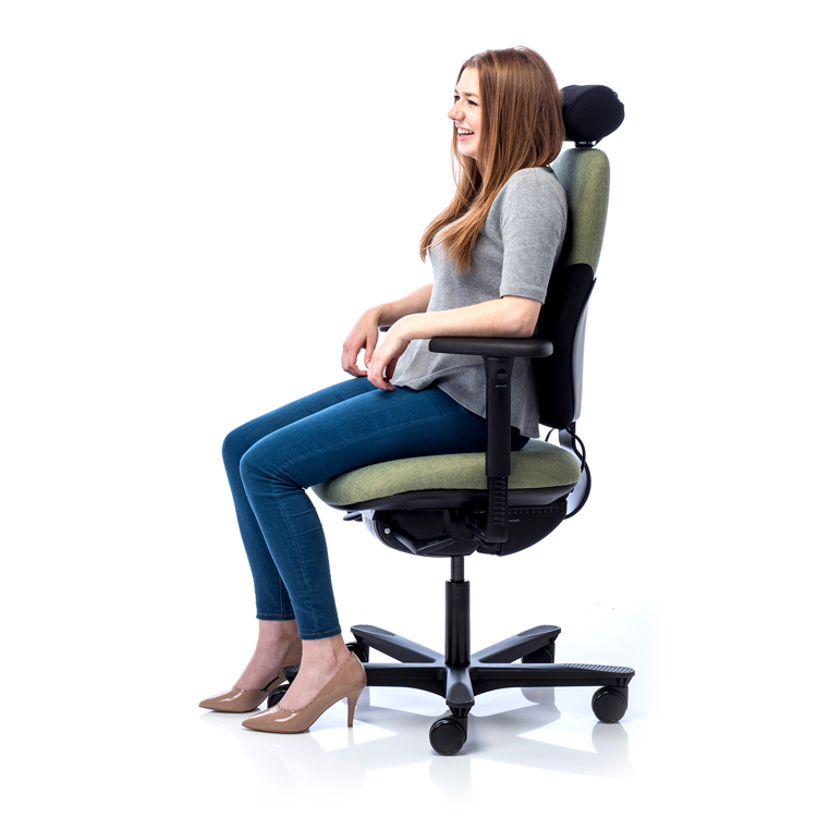 Orangebox flo high back ergonomic task chair, no arms, no headrest - Image 3