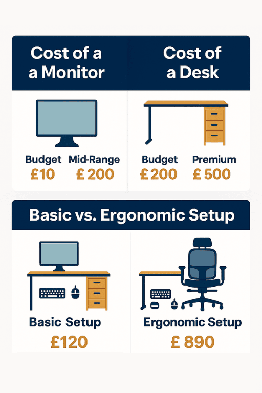 home office equipment cost infographic