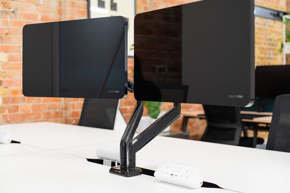 Move Double - spring monitor arm | Remtek Workplace