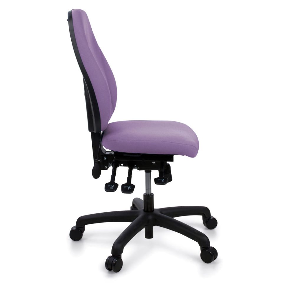 Opera 60-6 ergonomic chair side view showing contoured backrest and seat profile