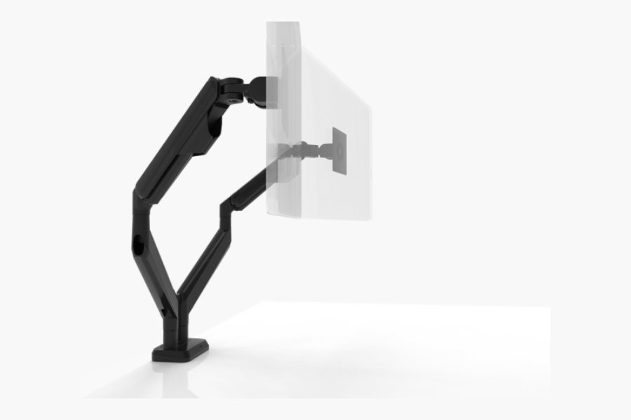 Move spring monitor arm showing articulated movement range and flexible single-screen positioning.