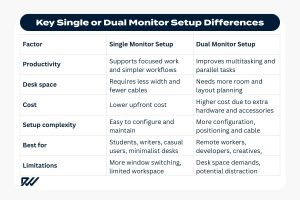 Single vs Dual Monitor: Which is Right for You? | Remtek Workplace