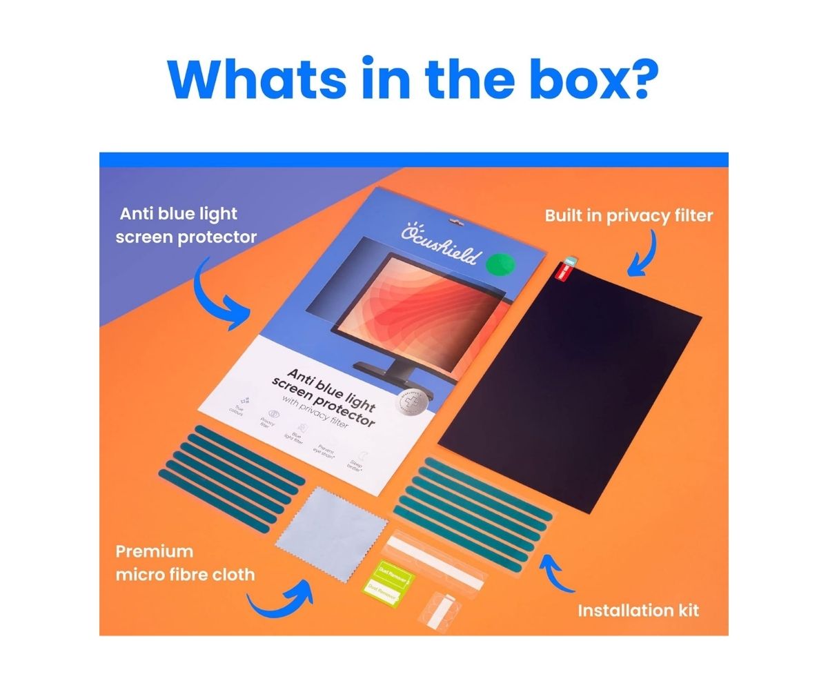 Ocushield 22” (16:10) Premium Anti Blue Light Screen Protector with Privacy Filter - Image 3