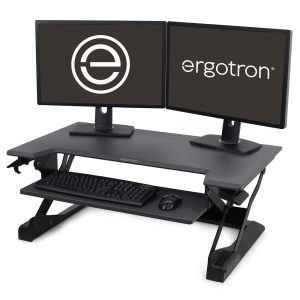 Ergotron WorkFit-TL, Sit-Stand Desktop Workstation (black with grey surface)