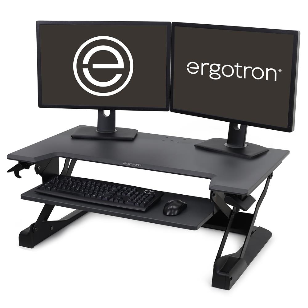 Ergotron WorkFit-TL, Sit-Stand Desktop Workstation (black with grey surface)