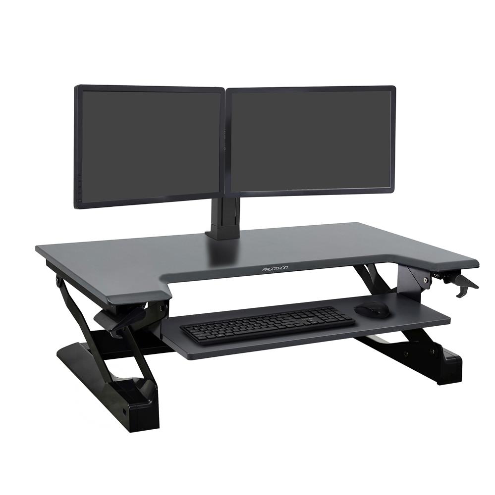 Ergotron WorkFit-TL, Sit-Stand Desktop Workstation (black with grey surface) - Image 9