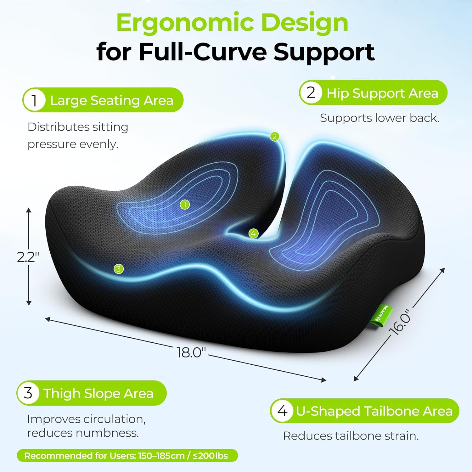 AUVON Contoured Seat Cushion - Image 3