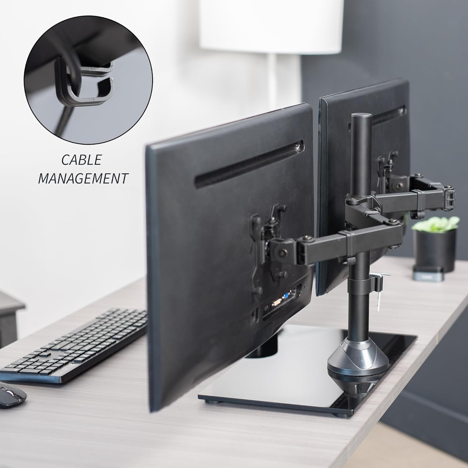 VIVO Freestanding Dual Monitor Stand - Image 3