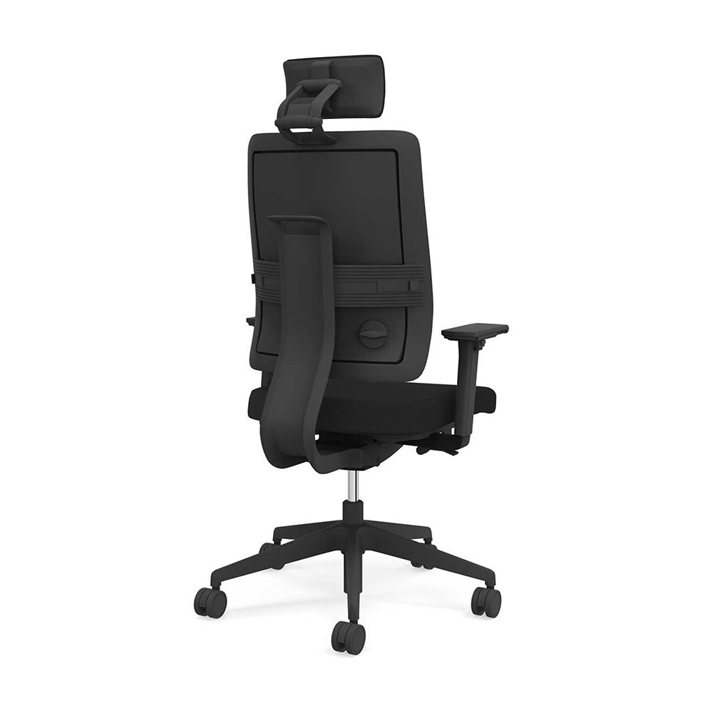 Viasit Toleo swivel chair with headrest, 4D arms, ultra spring seat - Black - Image 2