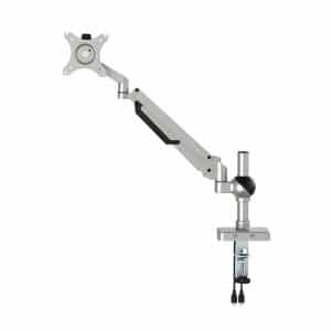 EasyView Gas Monitor Arm V2 Single adjustable desk mounted monitor arm with VESA plate and USB ports.