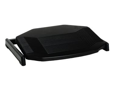 Basic950 BakkerElkhuizen adjustable black footrest shown at a low angle.