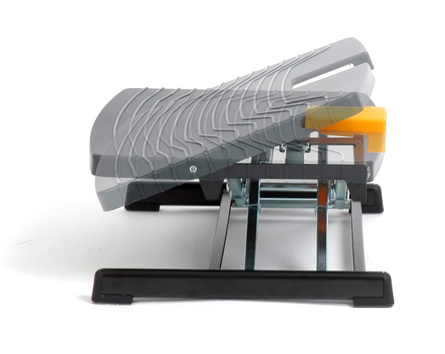 Pro 959 Footrest by BakkerElkhuizen showing multiple platform angle positions.